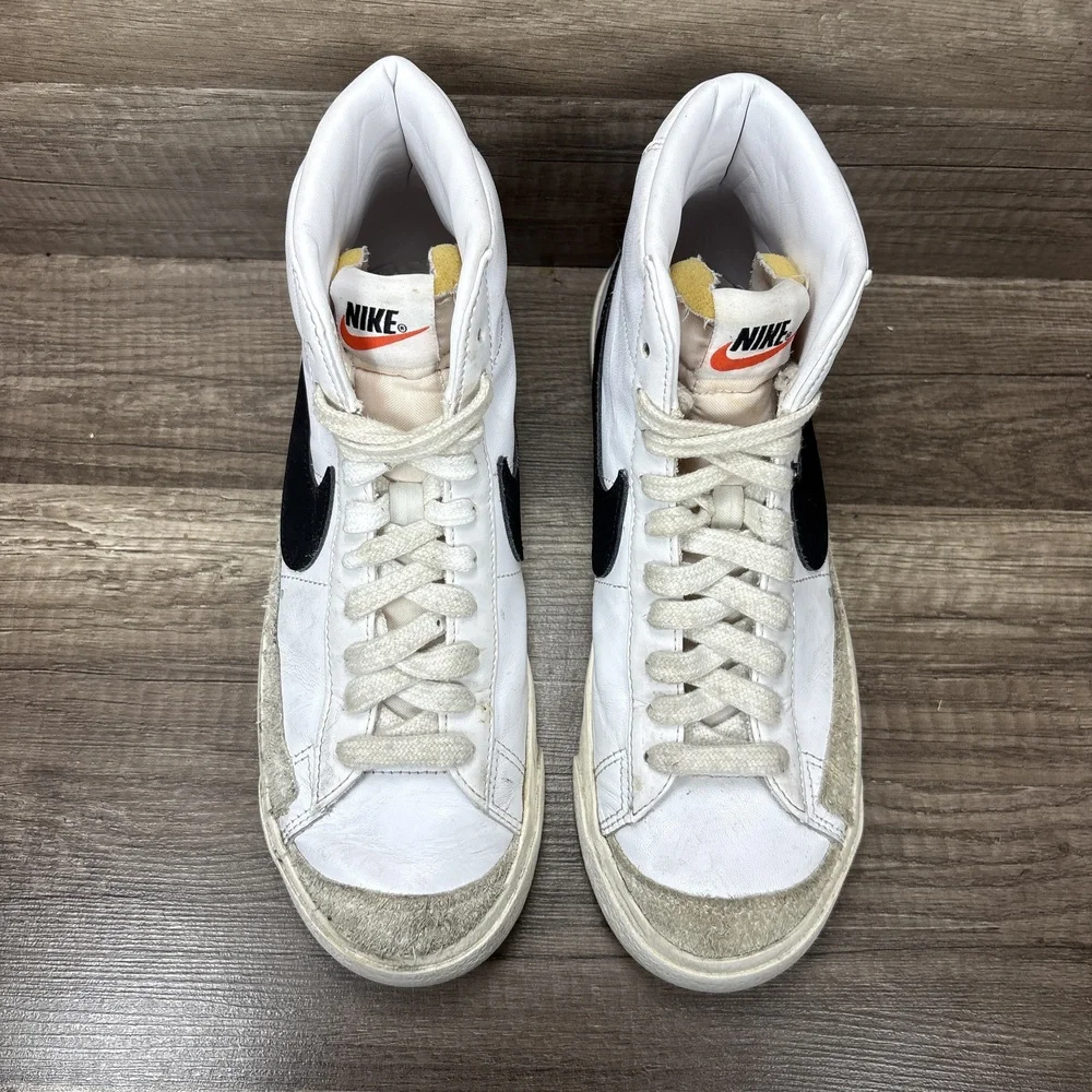 Nike Blazer Mid 77 White Black Womens US Size 8 EUR 39 CZ1055-100 Sneakers